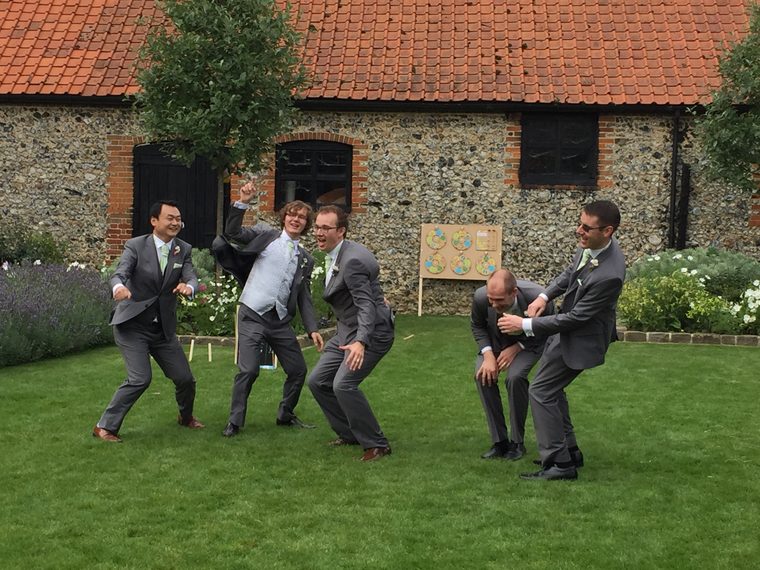Burst frame 3: everyone mid-air